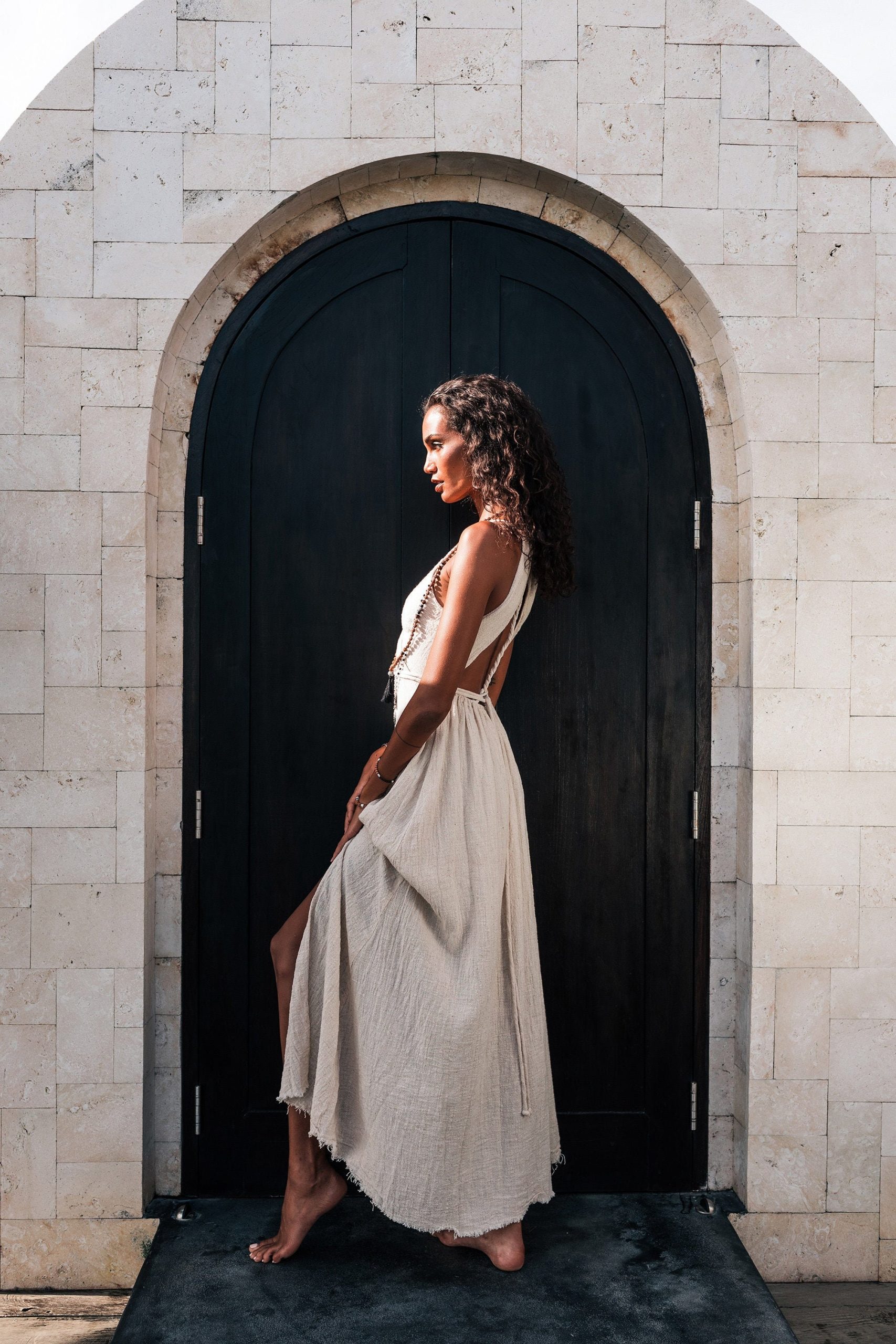 Off White Boho Bridal Dress Beach Wedding Summer