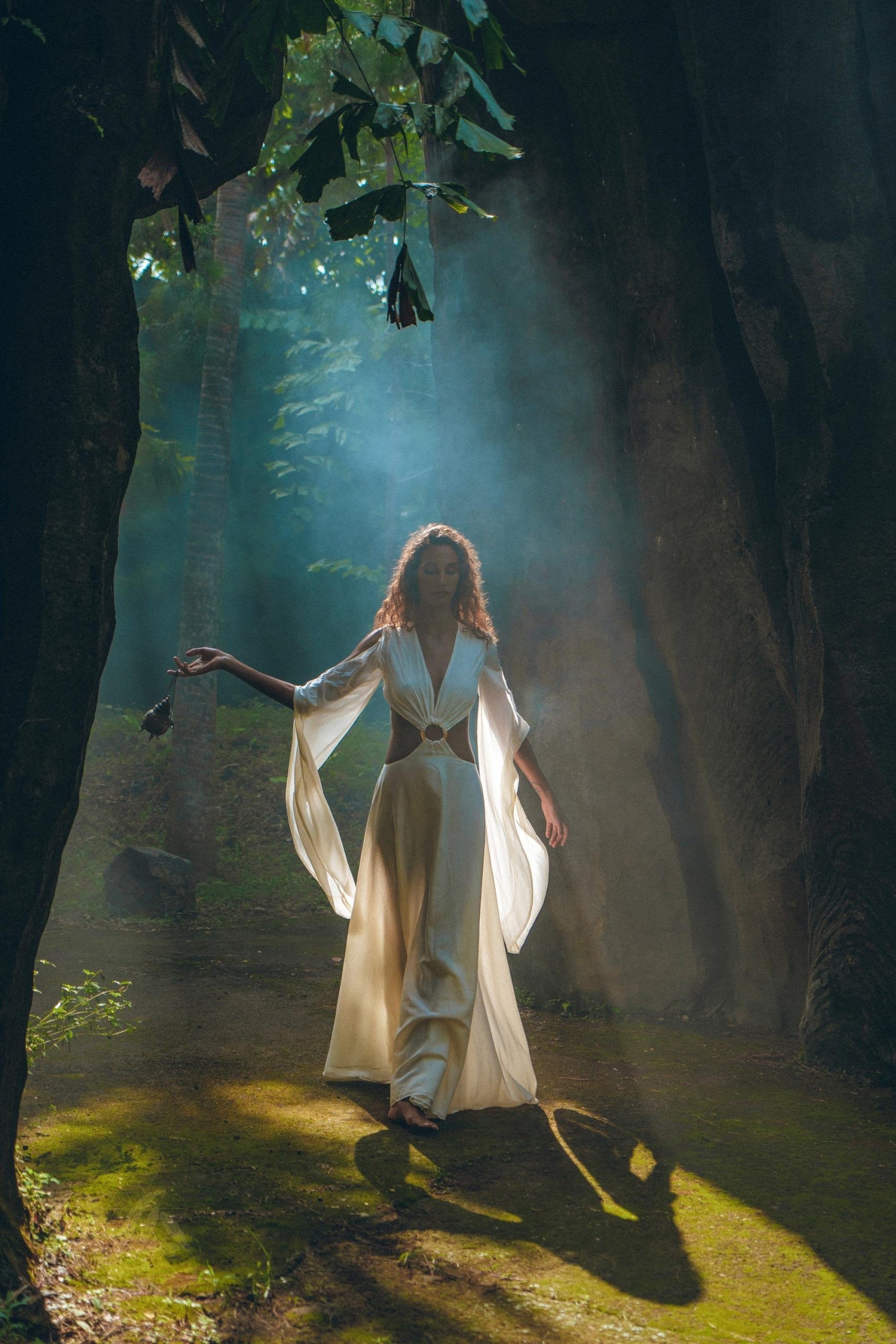 Off White Open Angel Sleeve Dress Boho Bridal Off White Open Angel Sleeve Dress Boho Bridal