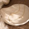 Marquise Flower Crystal Necklace Three Cz Diamond Bridesmaid