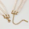 Tiny Freshwater Pearl Choker Necklace 3 Layered Thin